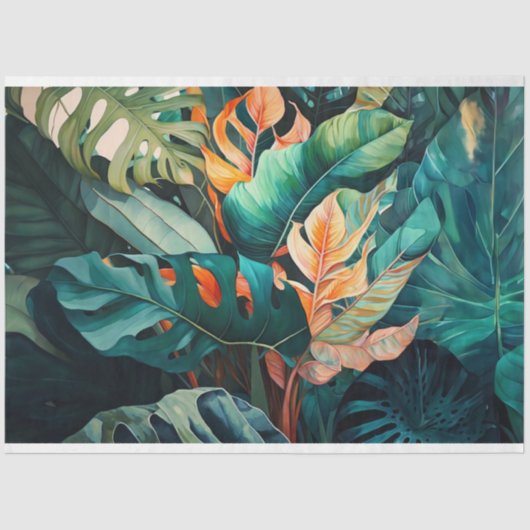 Decoupage papier, inpakpapier - betoverd Oerwoud Tissuepapier (Voorkant)