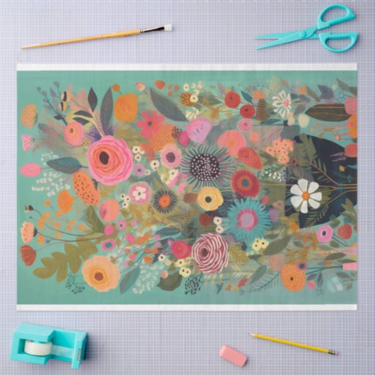 Decoupage papier, inpakpapier- bloesem dromen tissuepapier (Craft)