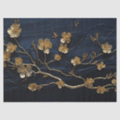 Decoupage papier, inpakpapier - Midnight Blooms 1 Tissuepapier (Voorkant)