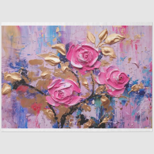 Decoupage papier - Levendige Petal Parade 1 (Voorkant)