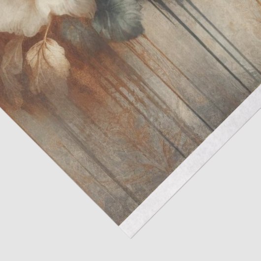 Decoupage papier roze witte rozen (Detail)