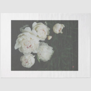 Decoupage-papier van witte pioenen tissuepapier