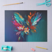 Decoupage papier, Verpakking - Bloemen Kaleidoscoo Tissuepapier (Craft)