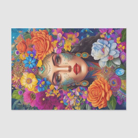 Decoupage papier - Vet Modern Floral Design (Voorkant)