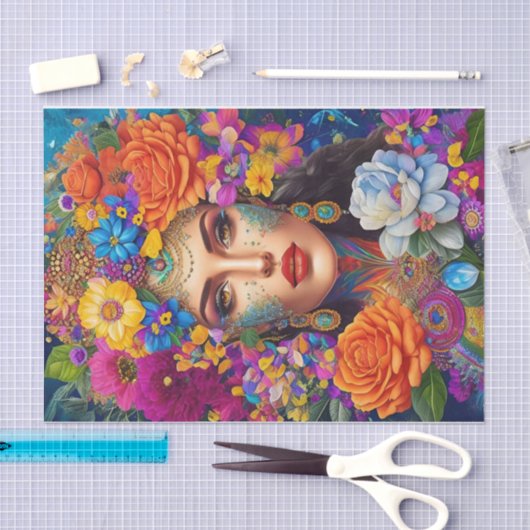 Decoupage papier - Vet Modern Floral Design (Craft)