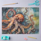 Decoupage-papier voor nautische Waterverf-octopus Tissuepapier (Craft)