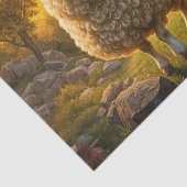 Decoupage-papier voor schapenlammeren in de lente tissuepapier (Detail)