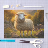 Decoupage-papier voor schapenlammeren in de lente tissuepapier (Craft)