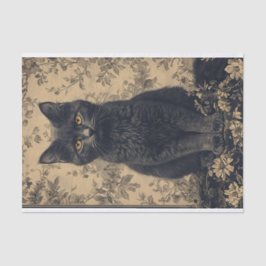 Decoupage papier voor zwarte katten (Voorkant)