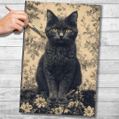 Decoupage papier voor zwarte katten