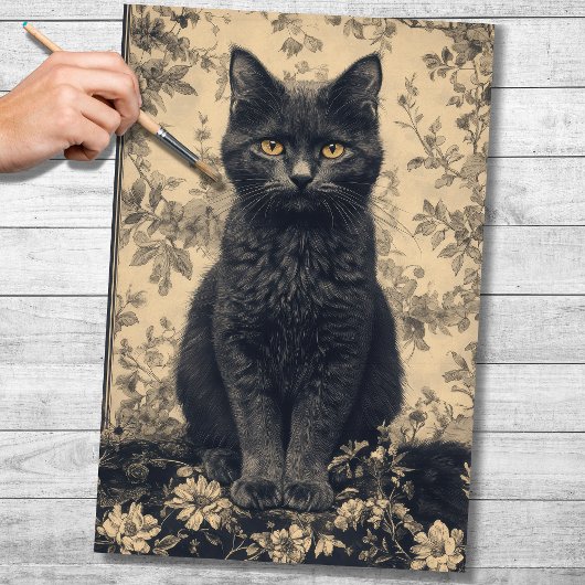 Decoupage papier voor zwarte katten