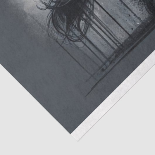 Decoupage papier "Zwart Arabisch Paard" (Detail)