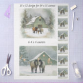 Decoupage past perfect op 11x14 canvas winterscène tissuepapier (Craft)