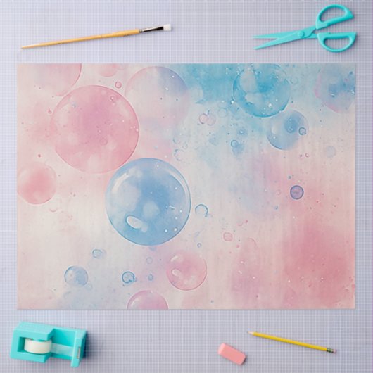 Decoupage Pastel Bubbles Coördinerende Achtergrond Tissuepapier (Craft)