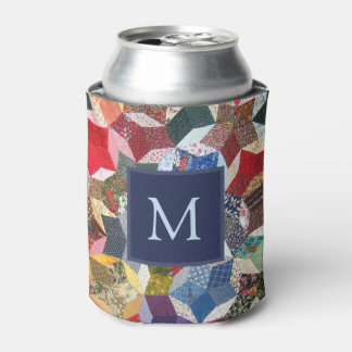 Decoupage Patchwork Sterren Patroon Monogram Blikjeskoeler