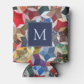 Decoupage Patchwork Sterren Patroon Monogram Blikjeskoeler (Voorkant)