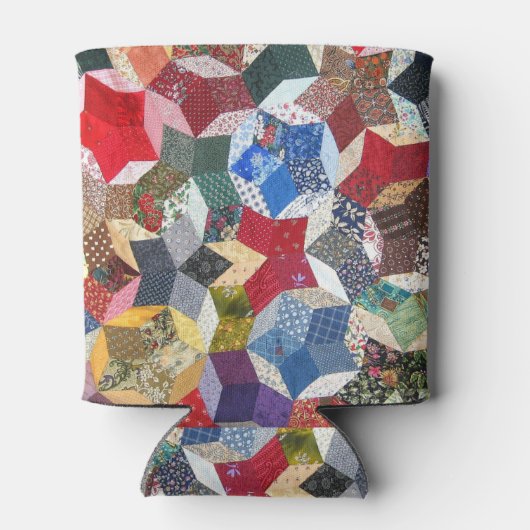 Decoupage Patchwork Sterren Patroon Monogram Blikjeskoeler (Achterkant)