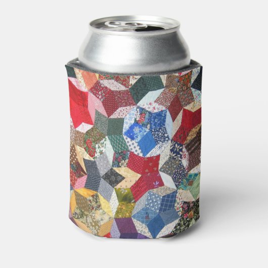 Decoupage Patchwork Sterren Patroon Monogram Blikjeskoeler (Blikje Achterkant)