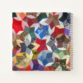 Decoupage Patchwork Sterren Patroon Monogram Notitieboek (Achterkant)