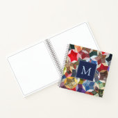 Decoupage Patchwork Sterren Patroon Monogram Notitieboek (Binnen)