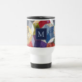 Decoupage Patchwork Sterren Patroon Monogram Reisbeker (Center)