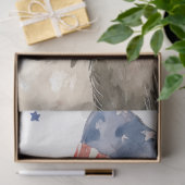 Decoupage Patriotic Raccoon Whimsical 4 juli Tissuepapier (Geschenk)