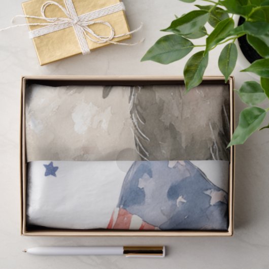 Decoupage Patriotic Raccoon Whimsical 4 juli Tissuepapier (Geschenk)