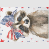 Decoupage Patriotic Raccoon Whimsical 4 juli Tissuepapier (Voorkant)