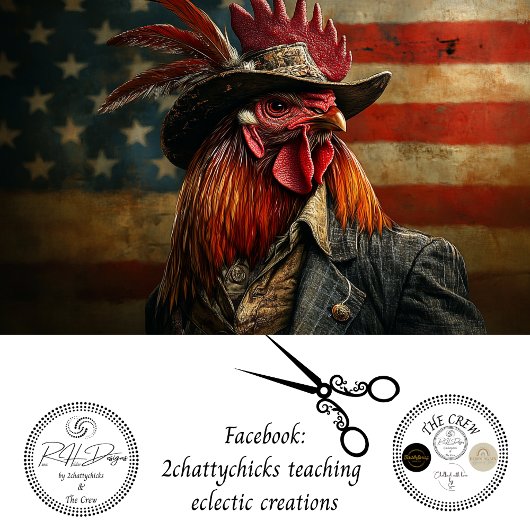 Decoupage Patriottische VS-vlag Haan Tissuepapier