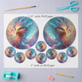 Decoupage Phoenix Kunst 12" rondes & 4" onderzette Tissuepapier (Craft)