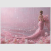 Decoupage Pink Couture Mermaid Fantasy Ocean Theme Tissuepapier (Voorkant)