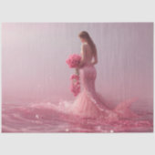 Decoupage Pink Fantasy Mermaid Ocean Themed Tissuepapier (Voorkant)