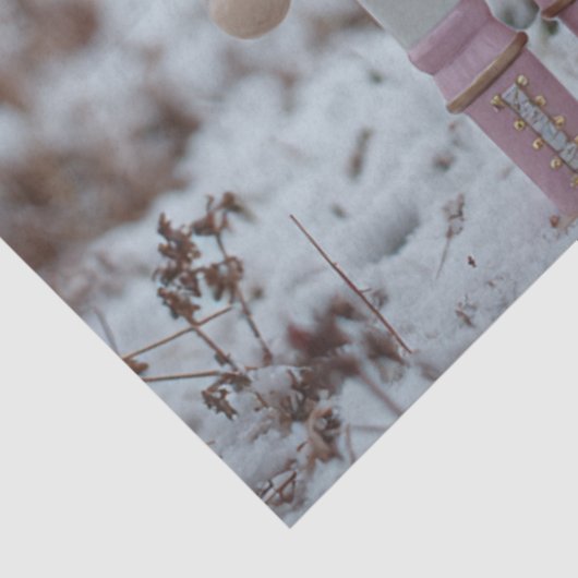 Decoupage Pink Nutcracker & Highland Calf Snow  Tissuepapier (Detail)