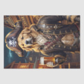 Decoupage - Pirate Golden Retriever & bier - Tissuepapier (Voorkant)