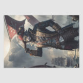 Decoupage - Pirate kapitein dappere Kat - Tissuepapier (Voorkant)