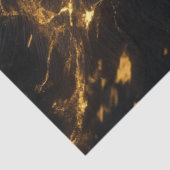 Decoupage Pitch Black Lion met Gouden Close-up (Se Tissuepapier (Detail)