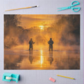 Decoupage pittoreske landschap Mannen Gevist Tissuepapier (Craft)