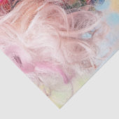 Decoupage Pixie Chick Levendig Roze Geel Teal Kuns Tissuepapier (Detail)