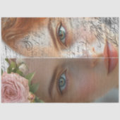 Decoupage  plakboek Victoriaans vrouw Tissuepapier (Voorkant)