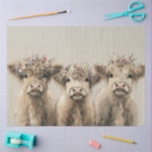 Decoupage Platteland Hoogland Kalveren Bloemenkroo Tissuepapier (Craft)