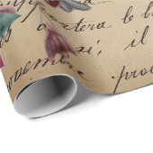 Decoupage Poinsettia Vakantie Vogel Schrijven Cadeaupapier (Rol Hoek)