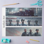 Decoupage Police Tribute Handsaws  Tissuepapier (Craft)