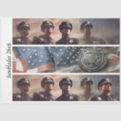 Decoupage Police Tribute Handsaws Tissuepapier (Voorkant)