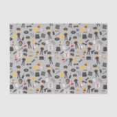 Decoupage Politieagent Verjaardagsfeestje Grijs Tissuepapier (Voorkant)