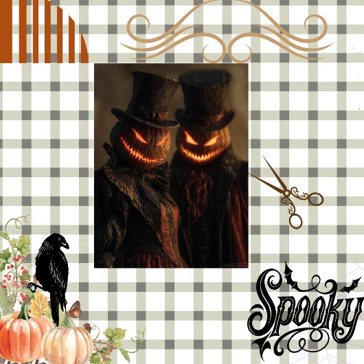 Decoupage Pompoen Jack-o-Lantern Halloween Gothic Tissuepapier