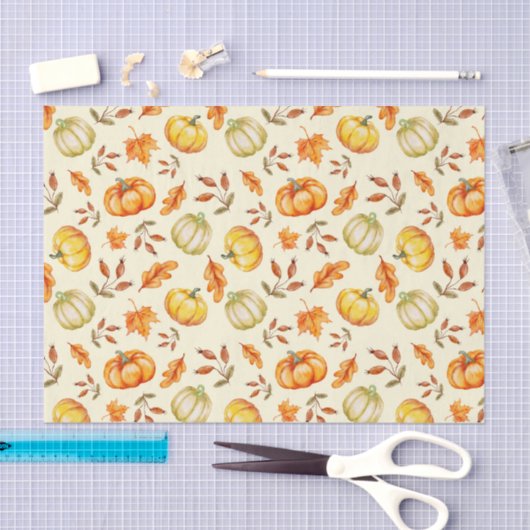 Decoupage Pompoenen Halloween Thanksgiving Tissuepapier (Craft)