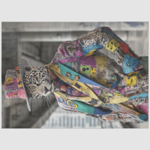 Decoupage Pop Art Mode Show Leopard Tissuepapier