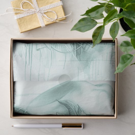 Decoupage Portrait Design Monochromatische Cowgirl Tissuepapier (Geschenk)