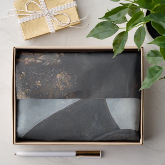 Decoupage Portret Skeleton Paar Trouwen Tissuepapier (Geschenk)