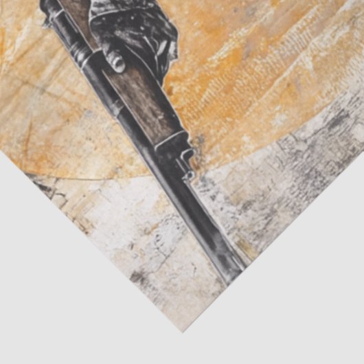 Decoupage Poster Western Cowgirl Sheriff Tissuepapier (Detail)